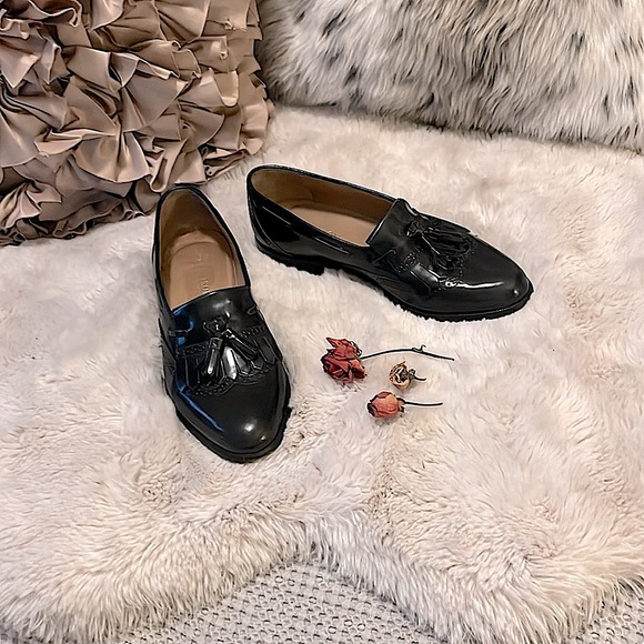 Nordstrom Italy Men’s Black Leather Slip On Wingtip Kiltie Tassel Oxford Loafers main image 9